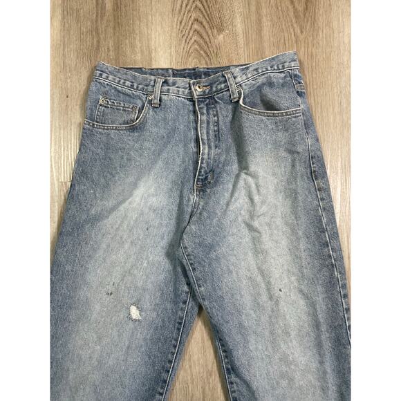 Vintage Z Cavaricci USA Made 100% Cotton Jeans Size 33 Light Wash Distressed - Picture 2 of 15